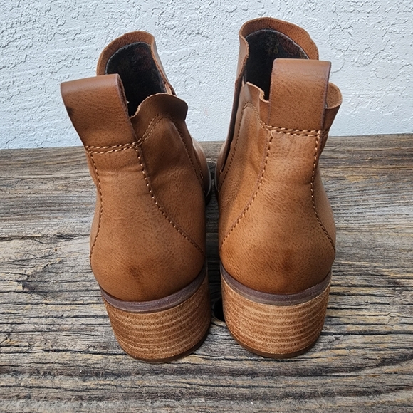Korks Tea Leather Booties Tan Brown Size 8.5 NEW - Picture 9 of 14